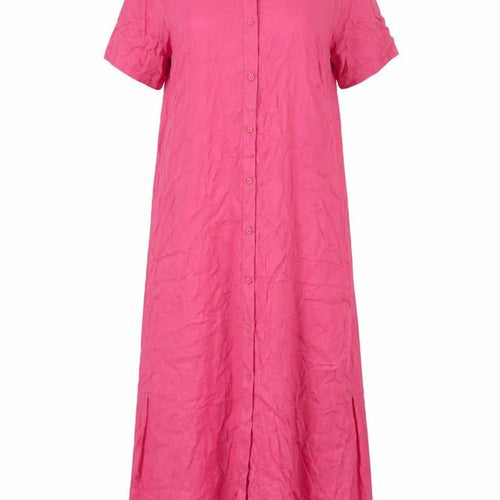 Divided by H&M Womens Pink Viscose Shirt Dress Size 10 Collared Button