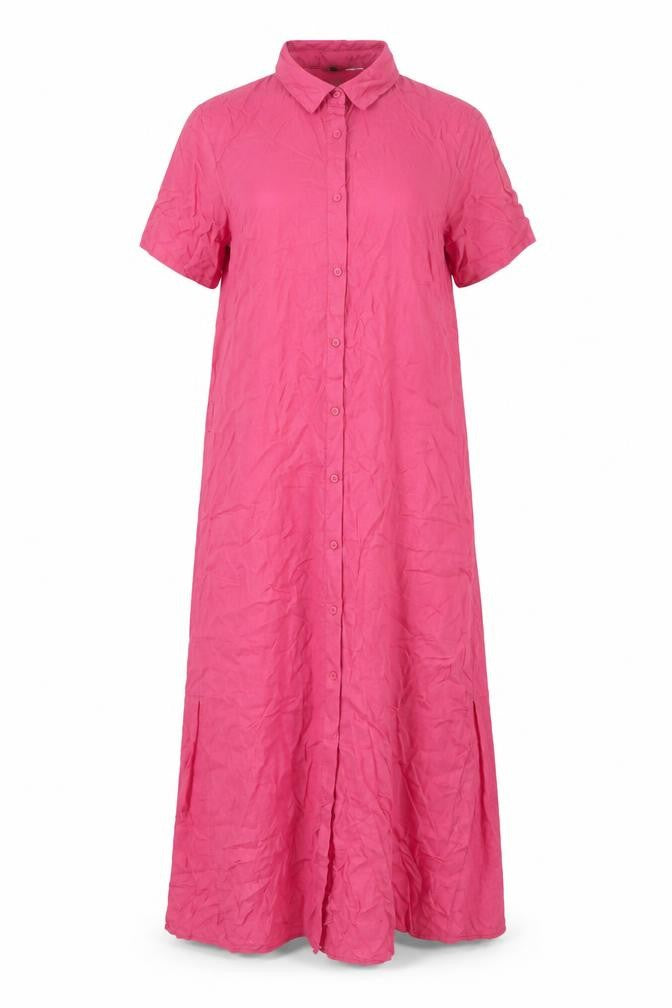 Divided by H&M Womens Pink Viscose Shirt Dress Size 10 Collared Button