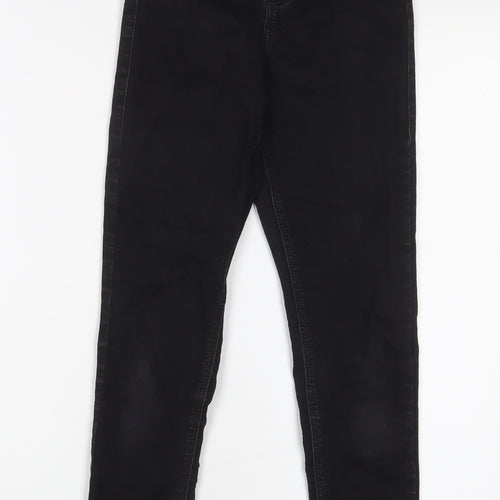 Topshop Womens Black Cotton Skinny Jeans Size 25 in L30 in Regular Zip