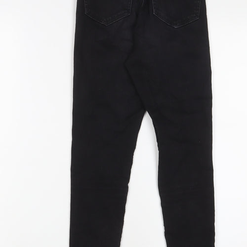 Topshop Womens Black Cotton Skinny Jeans Size 25 in L30 in Regular Zip
