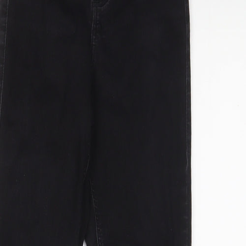 Topshop Womens Black Cotton Skinny Jeans Size 25 in L30 in Regular Zip