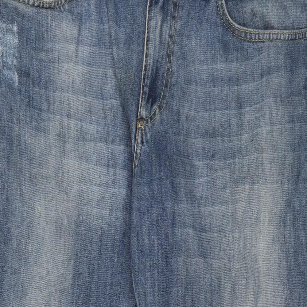 Lee Cooper Mens Blue Cotton Straight Jeans Size 34 in L27 in Regular Zip - Short Leg