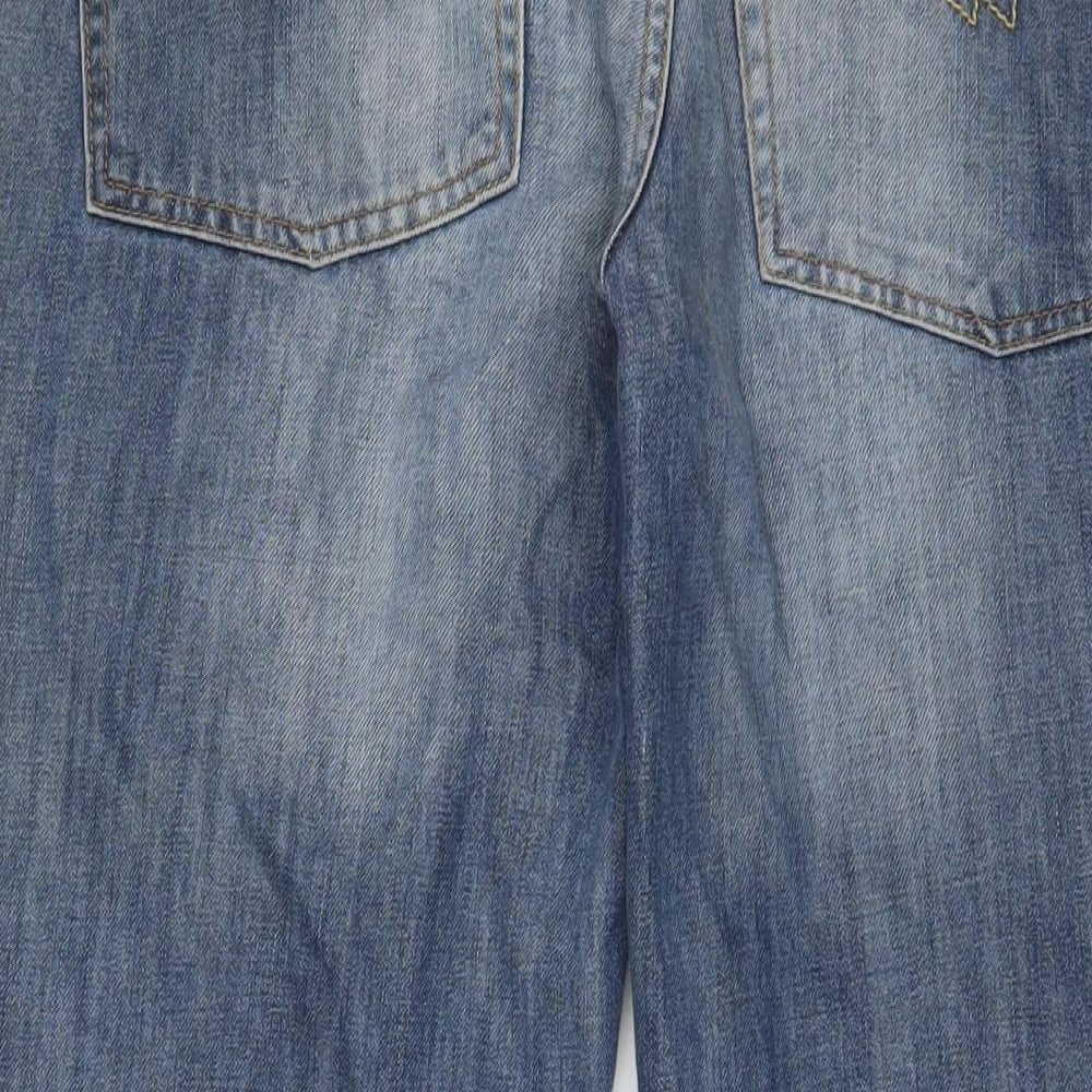 Lee Cooper Mens Blue Cotton Straight Jeans Size 34 in L27 in Regular Zip - Short Leg
