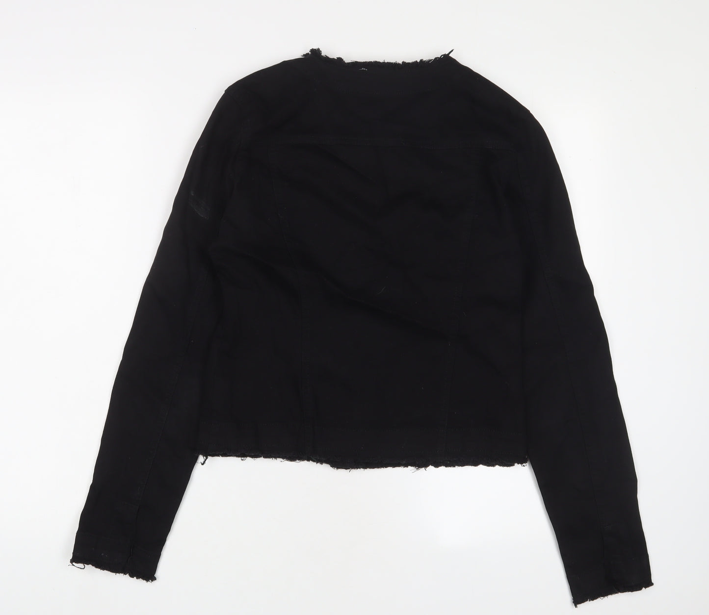 Girl VIVI Womens Black Jacket Size 8 Snap - Beaded