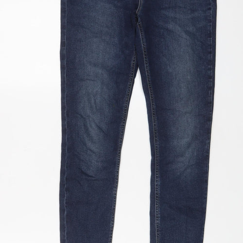 Jack Wills Womens Blue Cotton Skinny Jeans Size 27 in L30 in Regular Zip