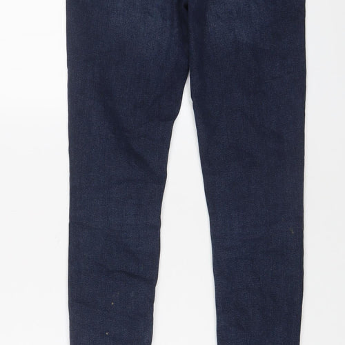 Jack Wills Womens Blue Cotton Skinny Jeans Size 27 in L30 in Regular Zip