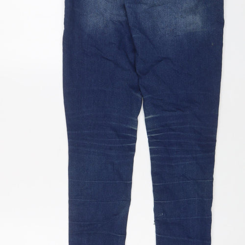 Dorothy Perkins Womens Blue Cotton Skinny Jeans Size 8 L31 in Regular Zip
