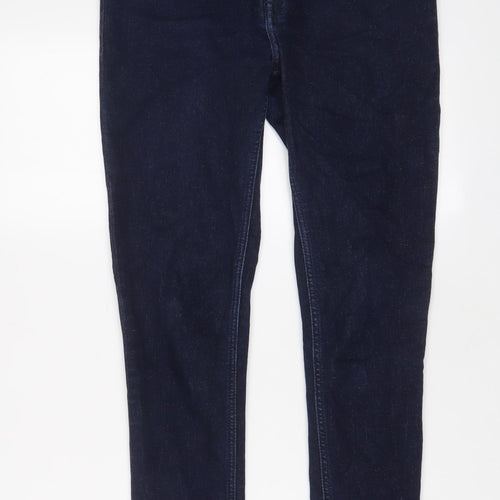 White Stuff Womens Blue Cotton Skinny Jeans Size 10 L28 in Regular Zip