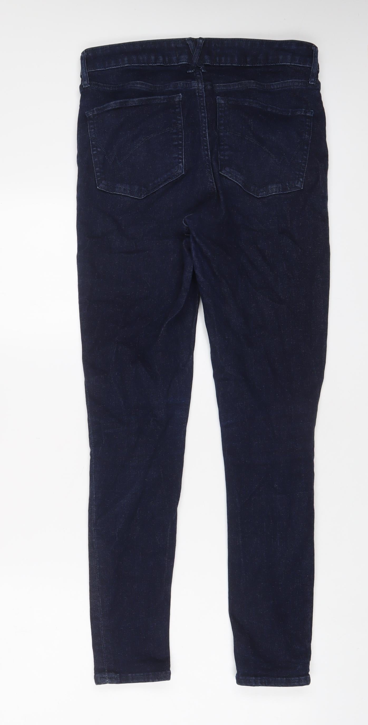 White Stuff Womens Blue Cotton Skinny Jeans Size 10 L28 in Regular Zip