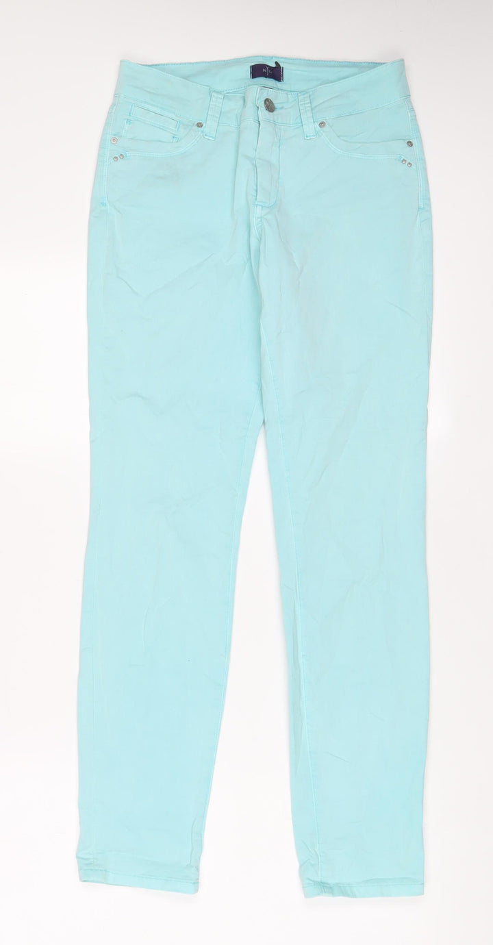 NYDJ Womens Blue Cotton Skinny Jeans Size 4 L30 in Regular Zip