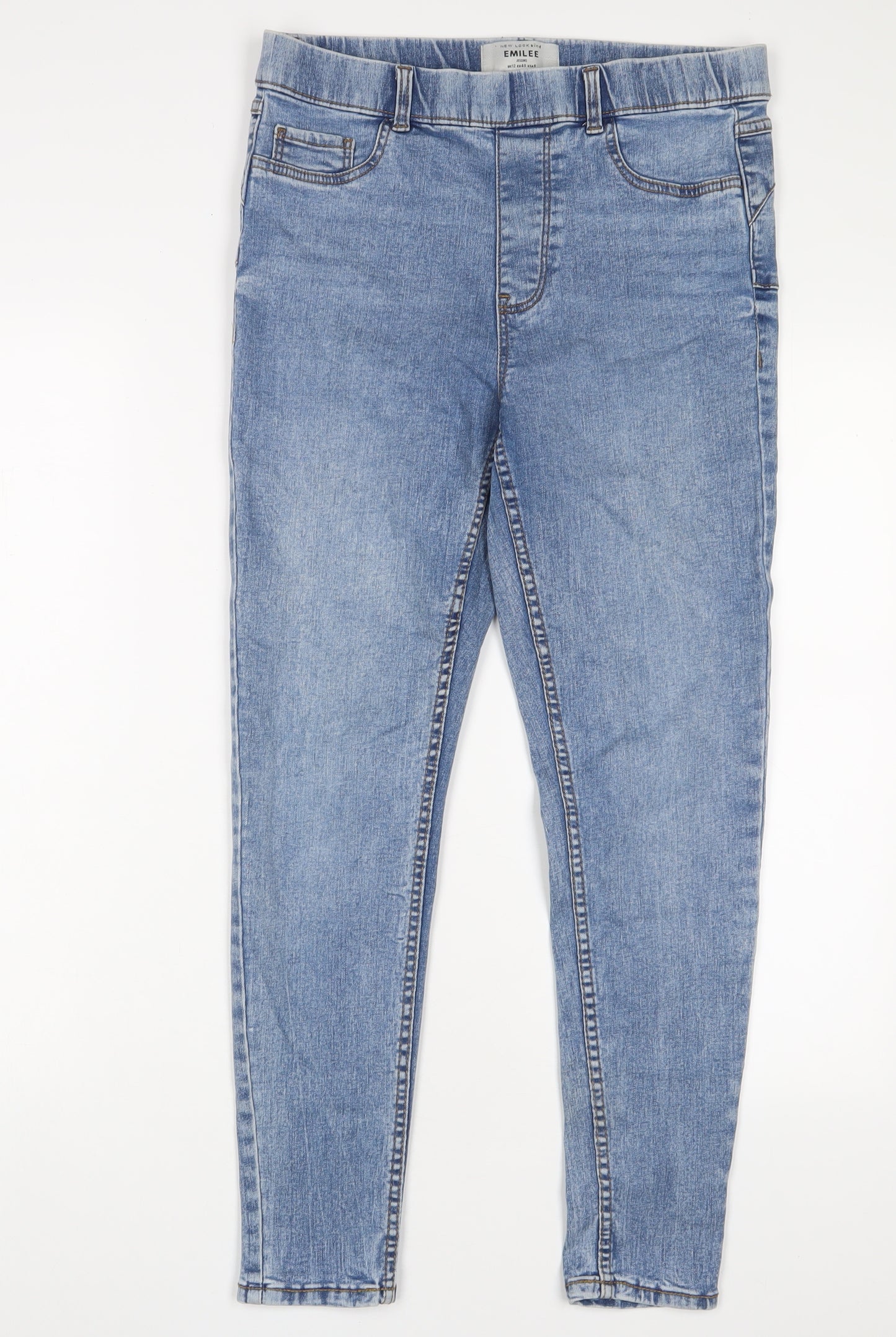 New Look Womens Blue Cotton Jegging Jeans Size 12 L27 in Regular