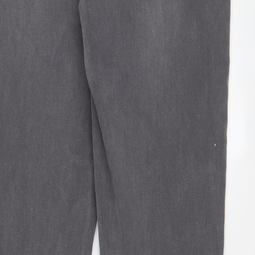 M&Co Womens Grey Cotton Skinny Jeans Size 14 L30 in Regular Zip
