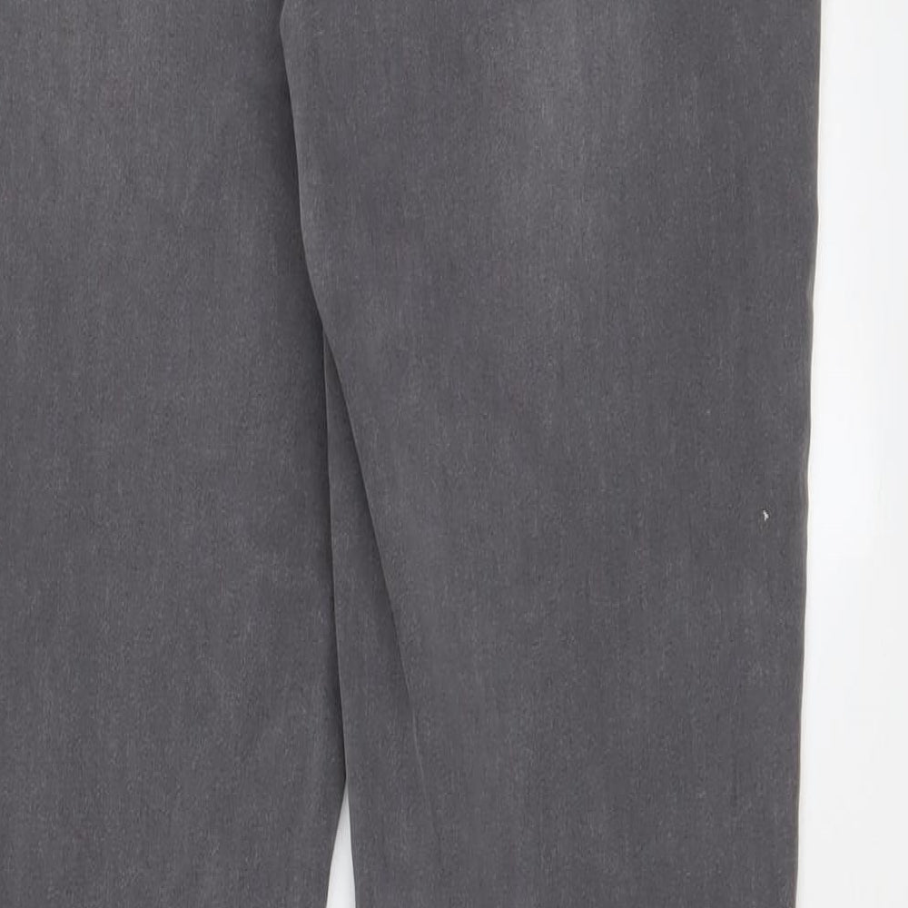 M&Co Womens Grey Cotton Skinny Jeans Size 14 L30 in Regular Zip