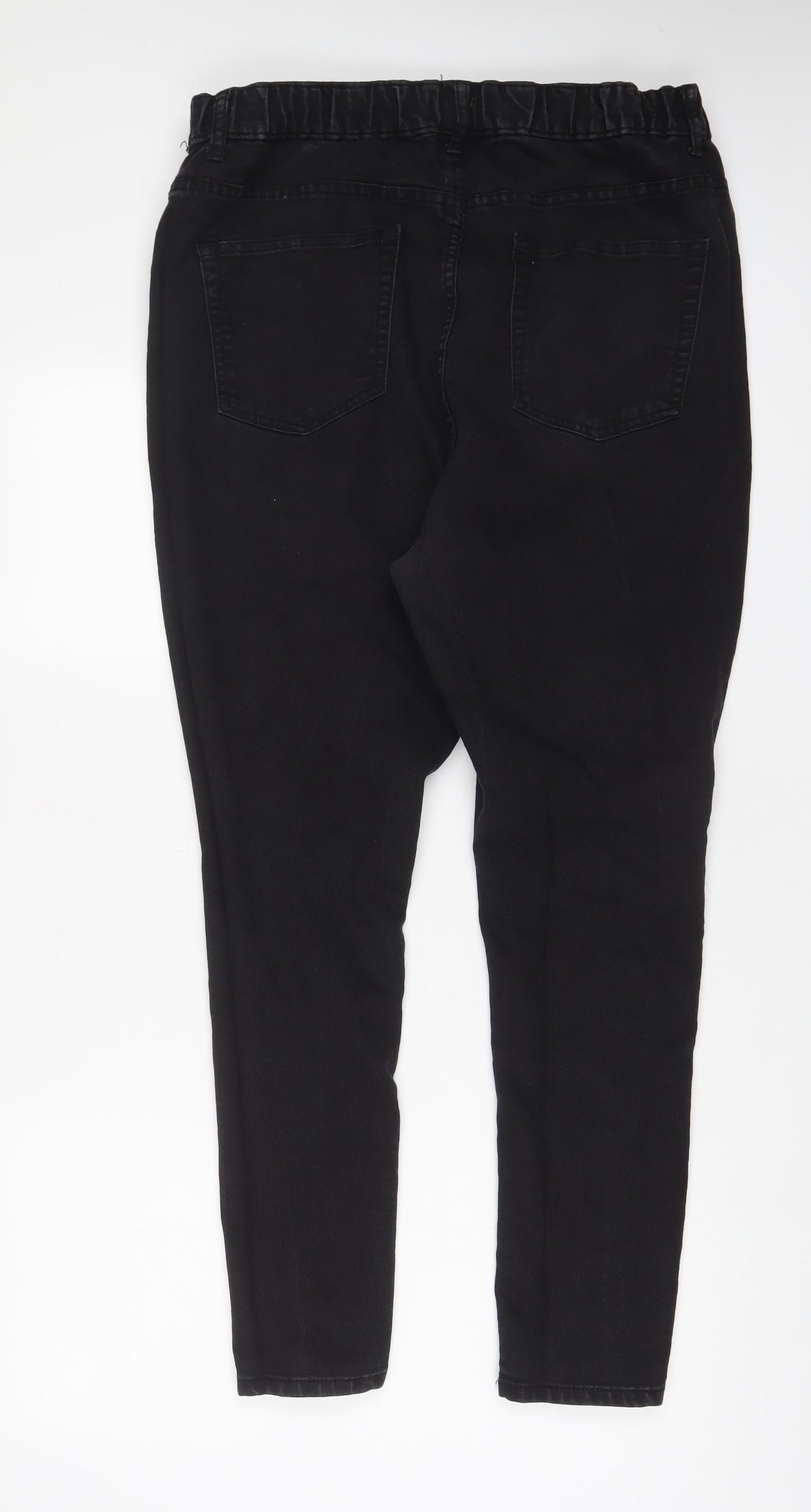 Boohoo Womens Grey Cotton Jegging Jeans Size 18 L29 in Regular