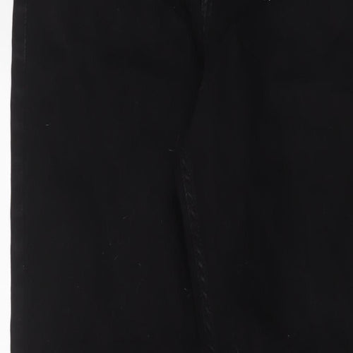 H&M Mens Black Cotton Straight Jeans Size 32 in L32 in Slim Button