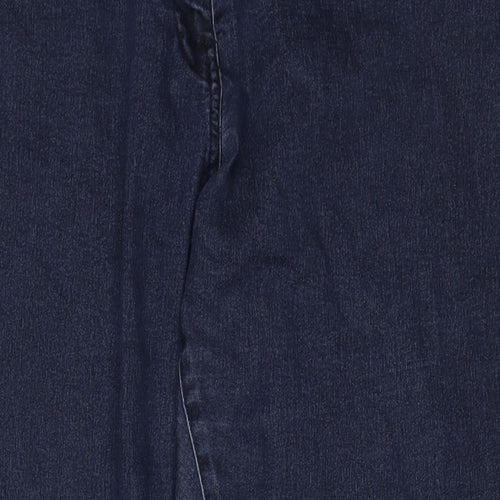JD Williams Womens Blue Cotton Straight Jeans Size 24 L29 in Regular Zip