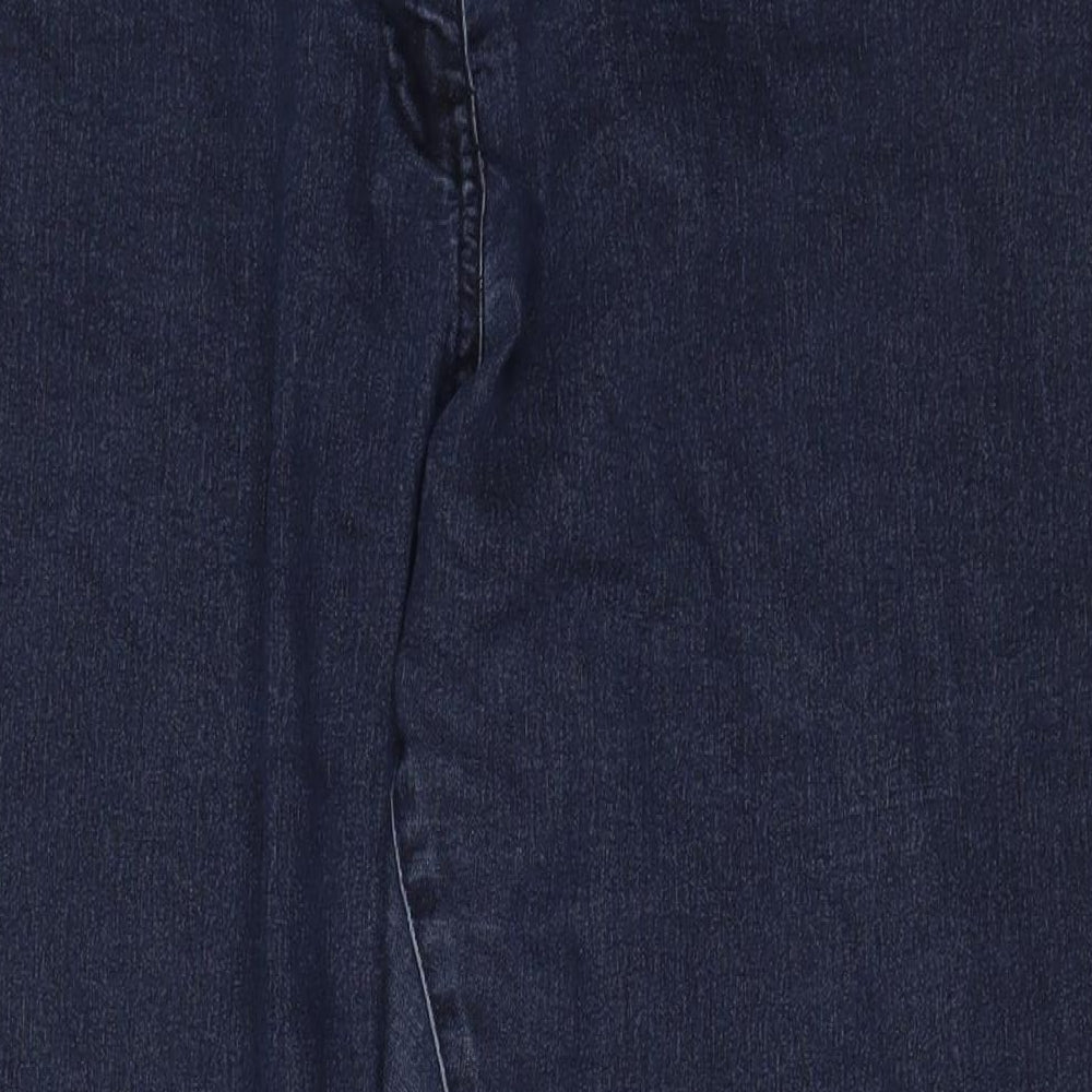 JD Williams Womens Blue Cotton Straight Jeans Size 24 L29 in Regular Zip