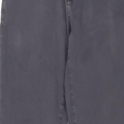ALTINYILDIZ Mens Grey Cotton Straight Jeans Size 30 in L30 in Regular Zip
