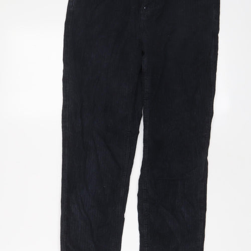 Topshop Womens Blue Cotton Trousers Size 26 in L32 in Regular Zip