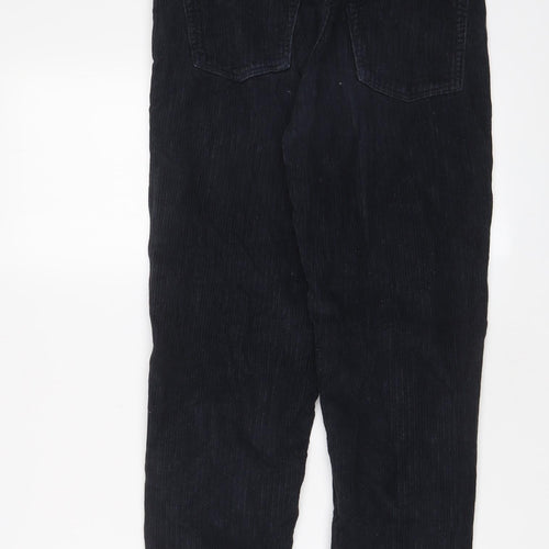 Topshop Womens Blue Cotton Trousers Size 26 in L32 in Regular Zip