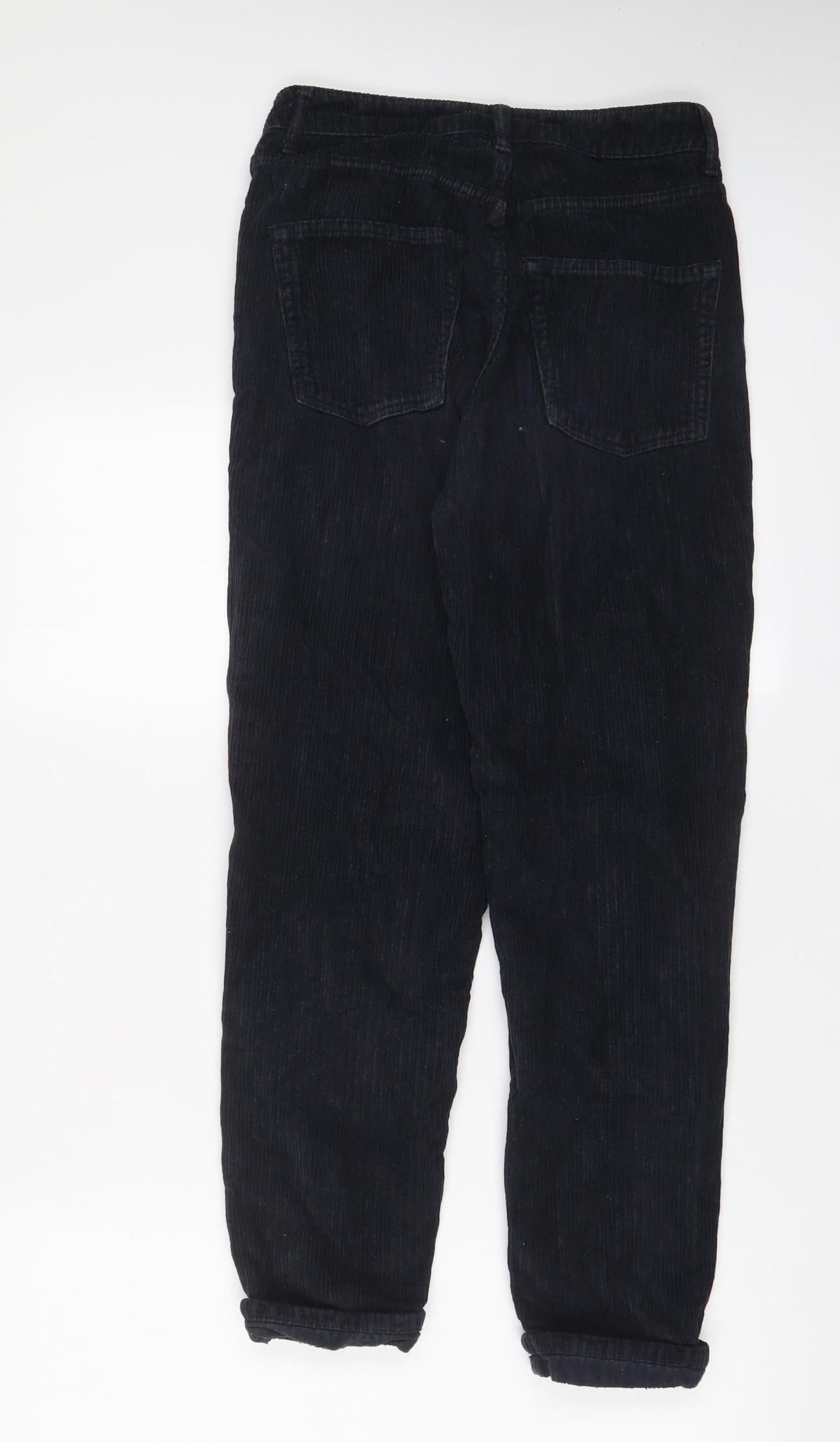 Topshop Womens Blue Cotton Trousers Size 26 in L32 in Regular Zip