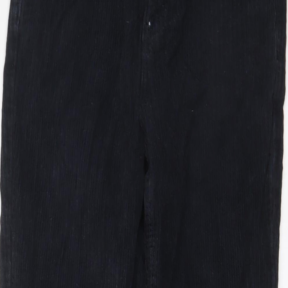 Topshop Womens Blue Cotton Trousers Size 26 in L32 in Regular Zip