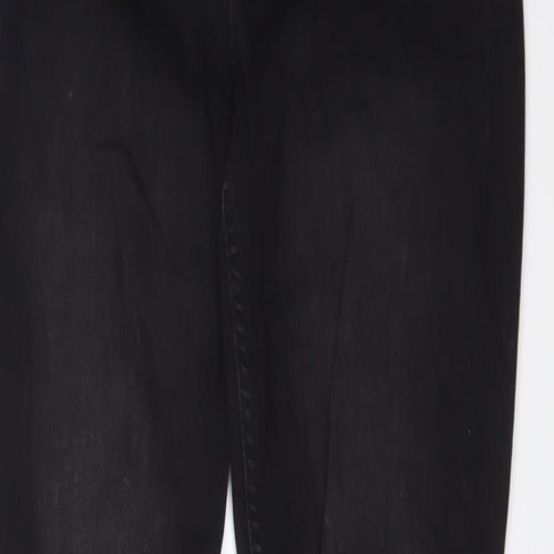 H&M Womens Black Cotton Skinny Jeans Size 10 L30 in Regular Zip