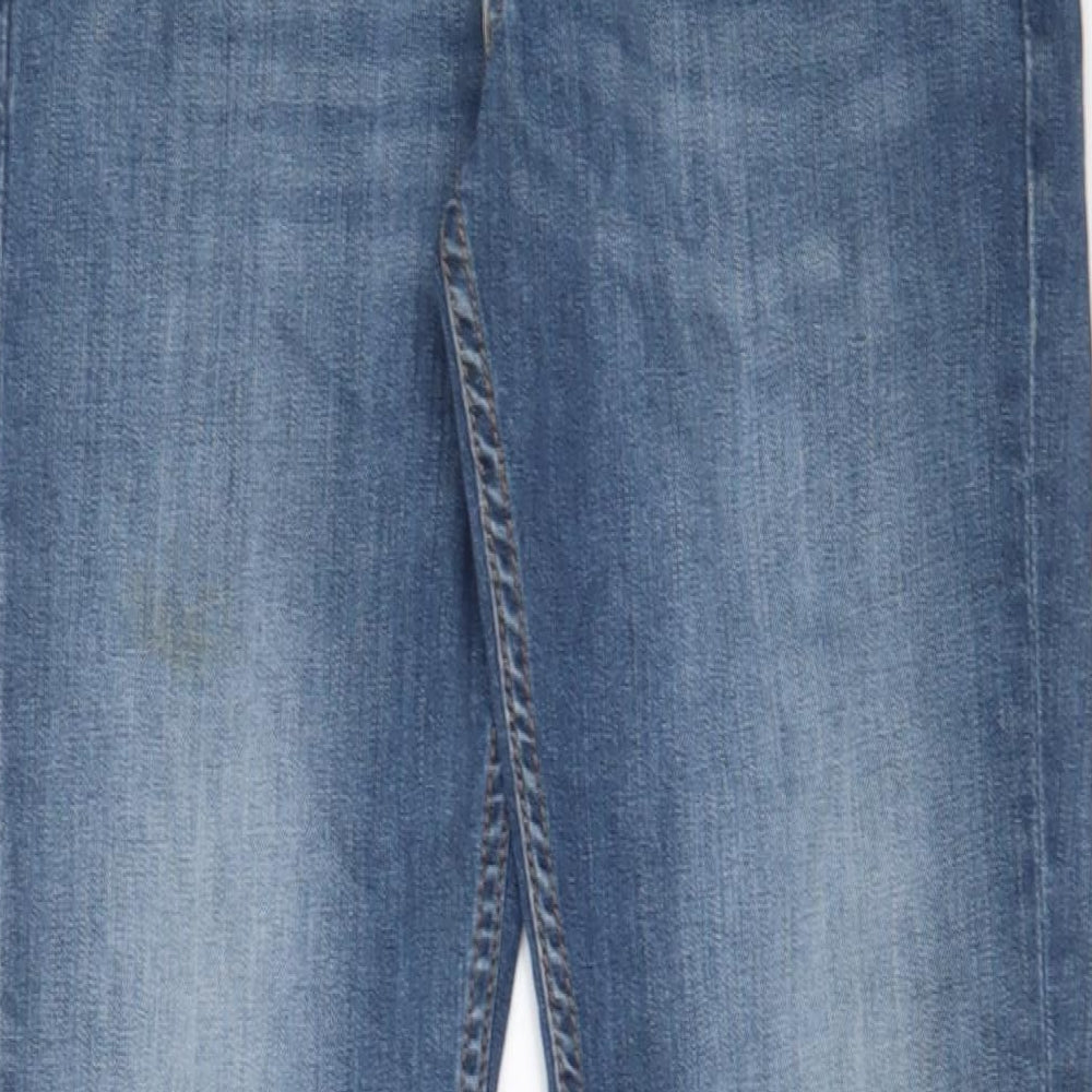 Levi's Mens Blue Cotton Straight Jeans Size 30 in L30 in Regular Zip - Logo