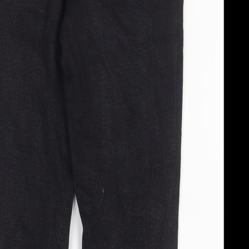 Papaya Womens Grey Cotton Skinny Jeans Size 12 L25 in Regular Zip