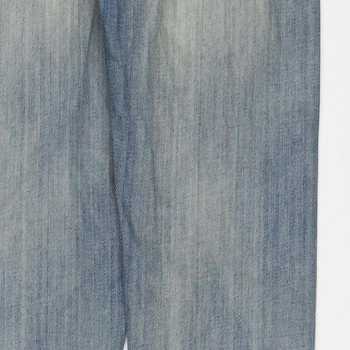 Levi's Mens Blue Cotton Straight Jeans Size 27 in L32 in Regular Button