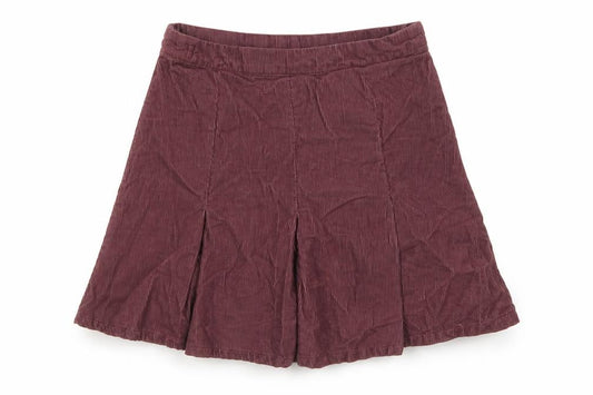 NEXT Girls Pink Cotton A-Line Skirt Size 9 Years Regular Zip - Pleated