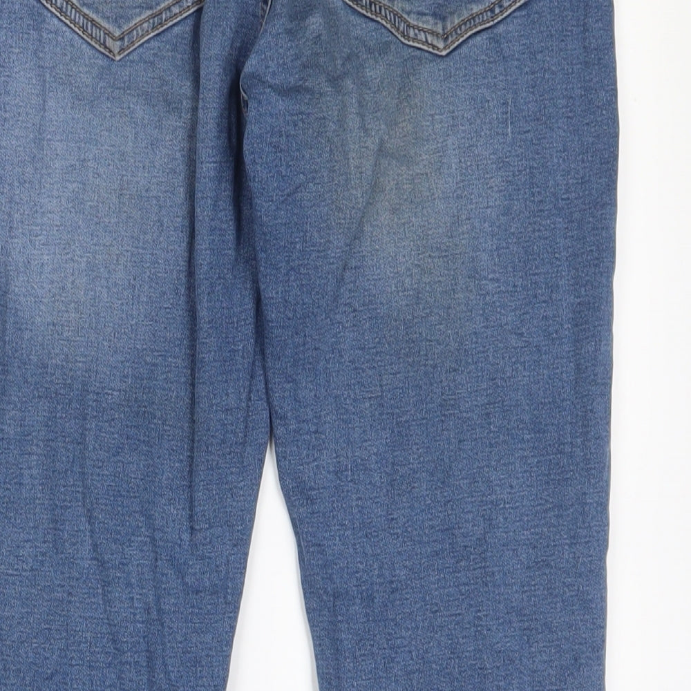 NEXT Boys Blue Cotton Straight Jeans Size 12 Years L25 in Regular Drawstring