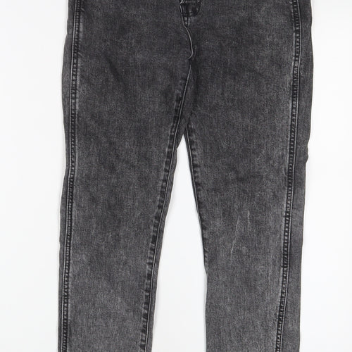 Gap Womens Black Cotton Straight Jeans Size 25 in L26 in Regular Button