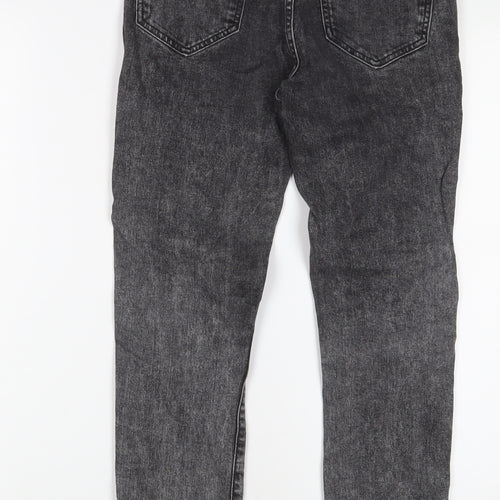 Gap Womens Black Cotton Straight Jeans Size 25 in L26 in Regular Button