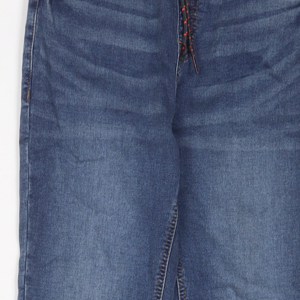 NEXT Boys Blue Cotton Straight Jeans Size 10 Years L25 in Regular Drawstring