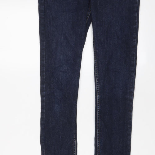 Denim & Co. Womens Blue Cotton Skinny Jeans Size 8 L31 in Regular Zip