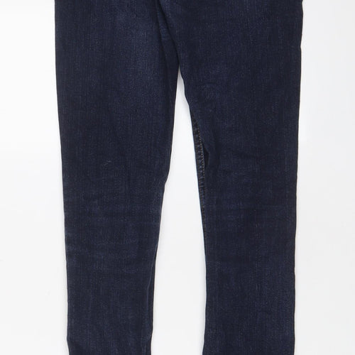 Denim & Co. Womens Blue Cotton Skinny Jeans Size 8 L31 in Regular Zip