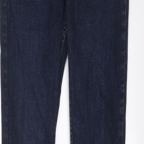Denim & Co. Womens Blue Cotton Skinny Jeans Size 8 L31 in Regular Zip
