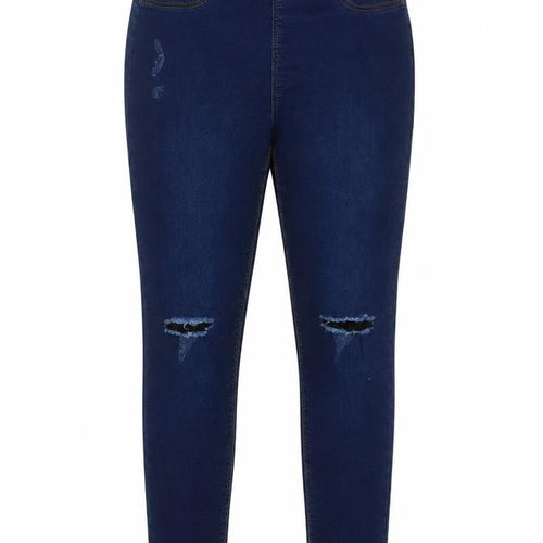 Matalan Girls Blue Cotton Jegging Jeans Size 12 Years L24 in Regular Pullover