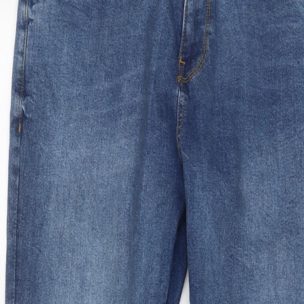 Easy Mens Blue Cotton Skinny Jeans Size 34 in L30 in Regular Zip