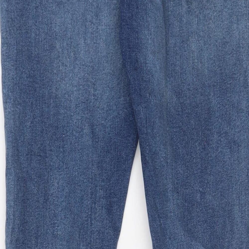 Easy Mens Blue Cotton Skinny Jeans Size 34 in L30 in Regular Zip
