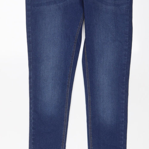 George Womens Blue Cotton Skinny Jeans Size 8 L27 in Regular Zip