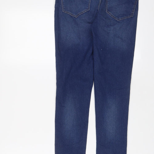 George Womens Blue Cotton Skinny Jeans Size 8 L27 in Regular Zip
