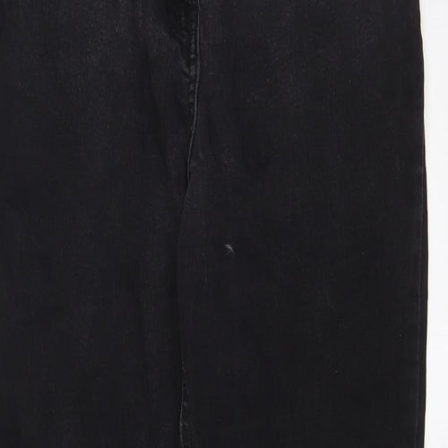 Denim & Co. Womens Grey Cotton Skinny Jeans Size 14 L28 in Regular Zip