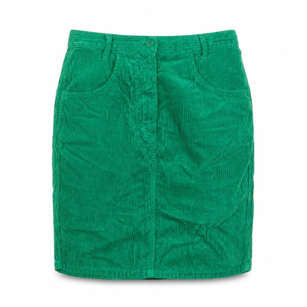 United Colors of Benetton Womens Green Cotton A-Line Skirt Size 26 in Zip