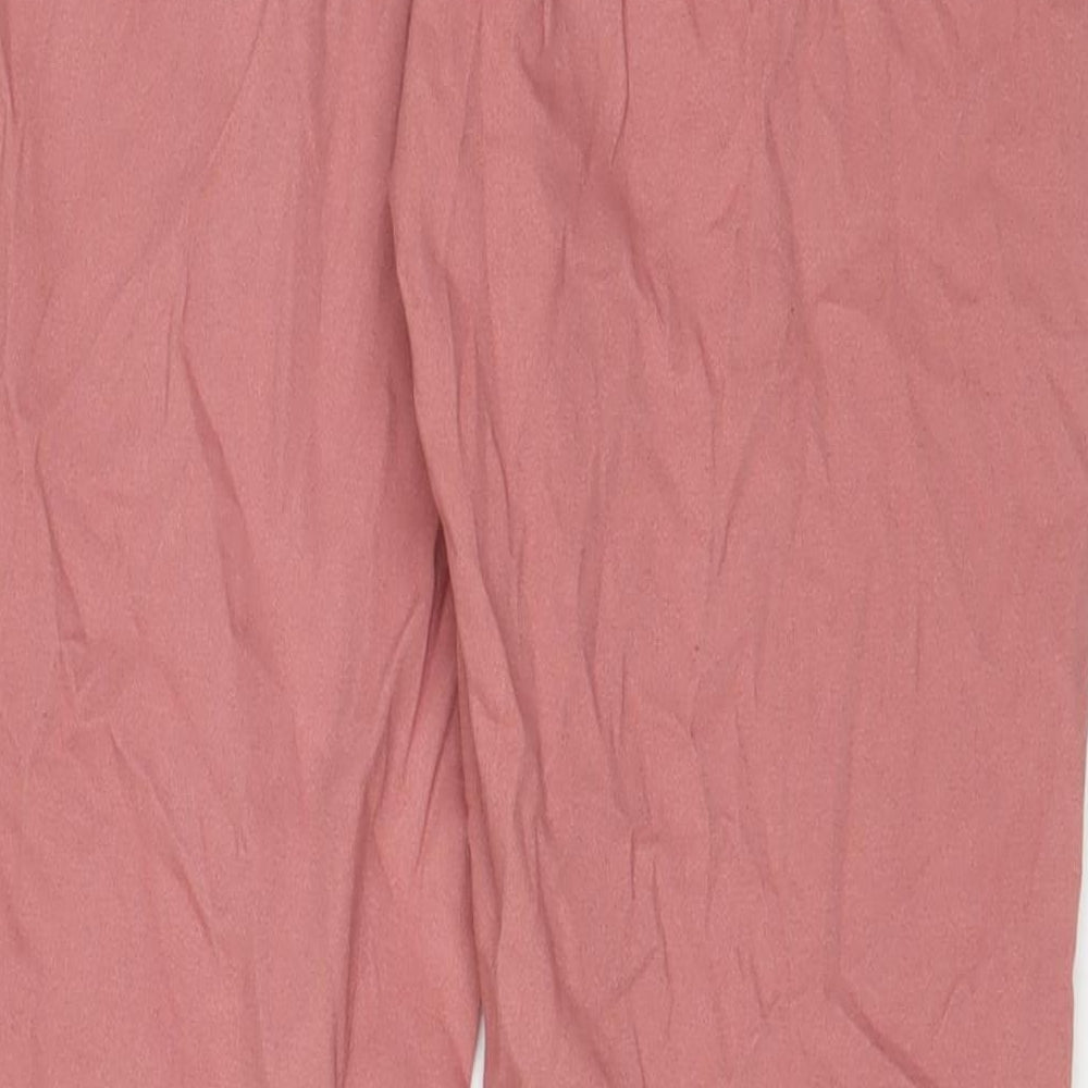 Cotton Traders Womens Pink Cotton Straight Jeans Size 14 L31 in Regular Hook & Eye