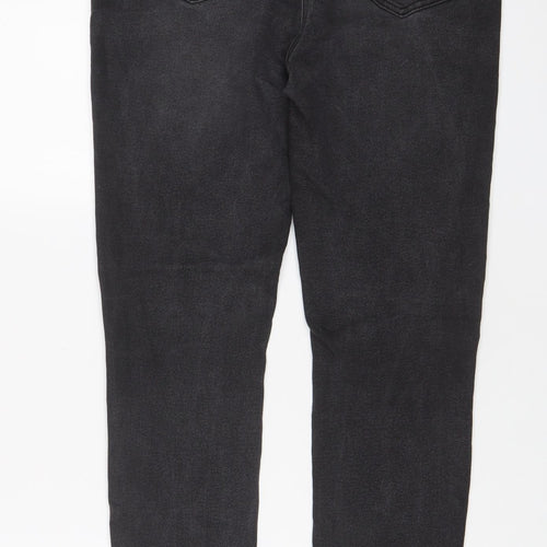 NEXT Womens Grey Cotton Skinny Jeans Size 12 L29 in Regular Zip