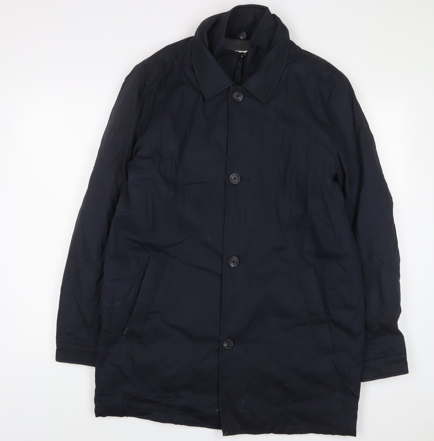 (un) bias Mens Blue Jacket Coat Size S Zip - Pockets
