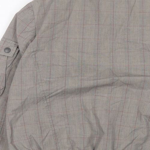 Boxfresh Mens Grey Plaid Jacket Size M Zip - Pockets