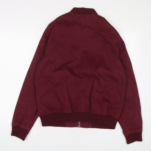 Topman Mens Red Jacket Size M Zip - Pockets